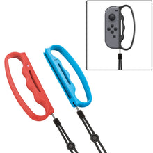 Load image into Gallery viewer, iPlay Small Handle Boxing Grip Gamepad Grip with Strap for Switch Joy-Con, Black, Red