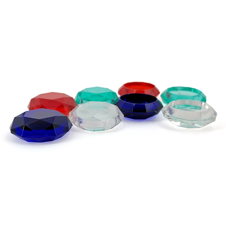 2 PCS Diamond Texture Games Grip Caps for PS5, Red, Clear White, Green, Blue