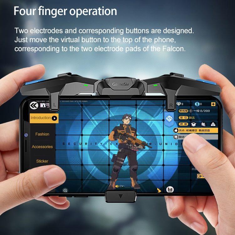 GameSir F4 Foldable Eagle Wing Shaped Physical Direct Connect Capacitor Gamepad Compatible with IOS & Android System Devices