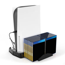 Load image into Gallery viewer, KJH P5-010-2 Multi-function Charging Cooling Fan Base with Storage Tray Bracket For PS5 De / UHD, KJH P5-010-2