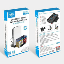 Load image into Gallery viewer, KJH P5-010-2 Multi-function Charging Cooling Fan Base with Storage Tray Bracket For PS5 De / UHD, KJH P5-010-2