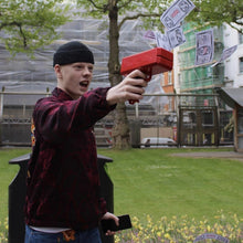 Load image into Gallery viewer, Cash Cannon Rain Money Gun Stress Reducer Anti-Anxiety Toy Christmas Gift Toys for Children &amp; Adults Fun Toy with Indicator Light