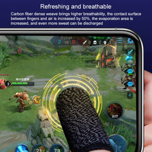 Load image into Gallery viewer, 10 PCS Nylon + Conductive Fiber Non-slip Sweat-proof Mobile Phone Game Touch Screen Finger Cover for Thumb / Index Finger