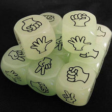 Load image into Gallery viewer, 2 PCS Noctilucent drinking Mora Dice Cubes Fun Board Game, Size: 1.8 x 1.8 x 1.8cm