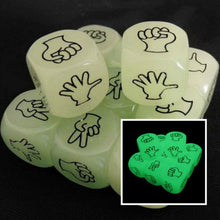 Load image into Gallery viewer, 2 PCS Noctilucent drinking Mora Dice Cubes Fun Board Game, Size: 1.8 x 1.8 x 1.8cm