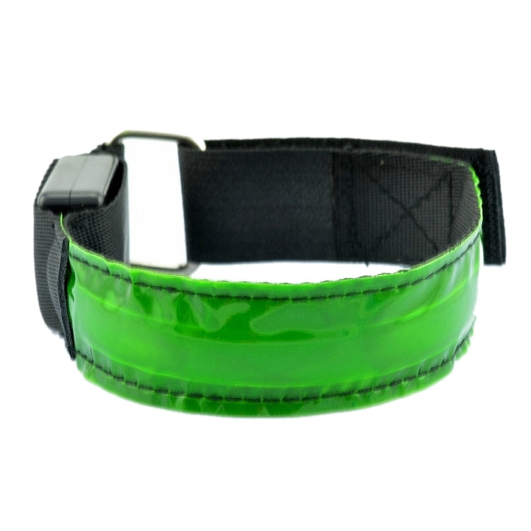 LED Flash Safety Reflective Nylon Light Battery Sports Wrist Belt, Battery Yellow, Battery Green, Battery Blue, Battery Red