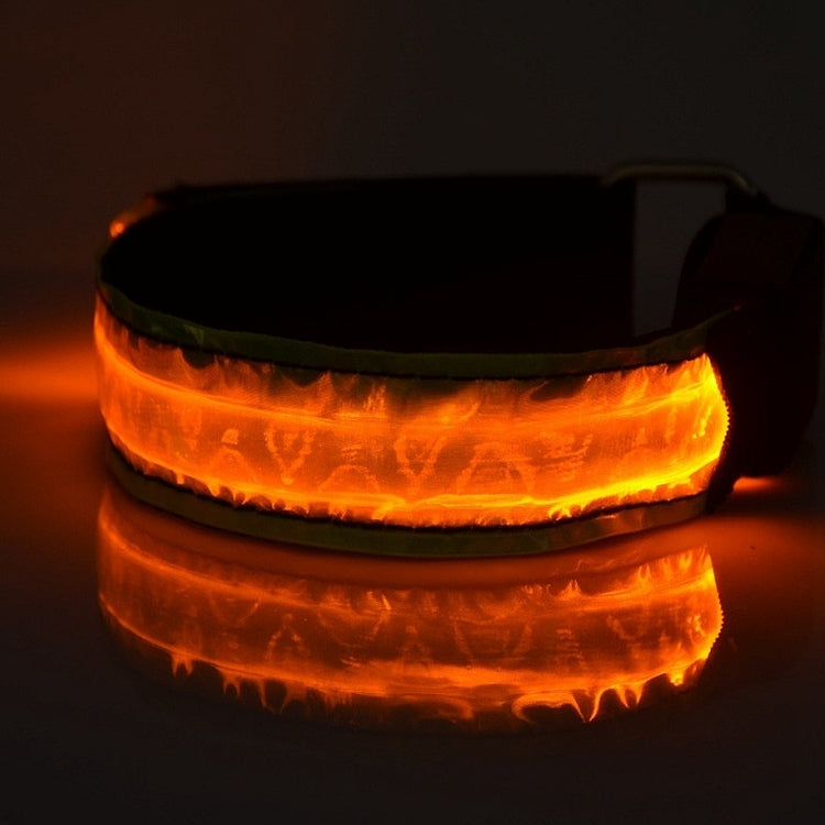 LED Flash Safety Reflective Nylon Light Battery Sports Wrist Belt, Battery Yellow, Battery Green, Battery Blue, Battery Red