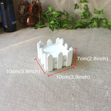 Load image into Gallery viewer, Wooden Flower Planter Fence Storage Holder Pot, Size: 10cm x 10cm x 7cm, Length: 10cm