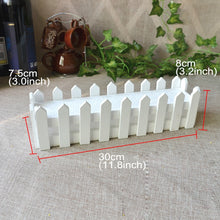 Load image into Gallery viewer, Wooden Flower Planter Fence Storage Holder Pot, Size: 30cm x 7.5cm x 8cm, Length: 30cm