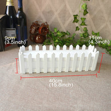 Load image into Gallery viewer, Wooden Flower Planter Fence Storage Holder Pot, Size: 40cm x 9cm x 11cm, Length: 40cm
