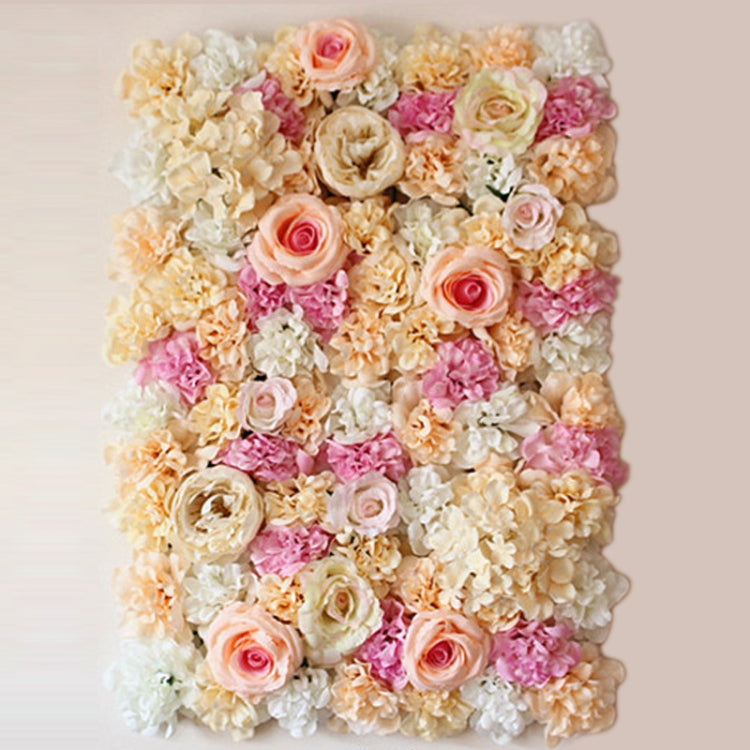 Blooming Rose Peony Hydrangea Artificial Encryption Flower DIY Wedding Wall Decoration Photo Background, Size: 60cm x 40cm, 60x40cm(Blue and White), 60x40cm(Champagne), 60x40cm(Purple and Champagne), 60x40cm(Green and White), 60x40cm(Purple), 60x40cm(R...