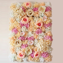 Load image into Gallery viewer, Blooming Rose Peony Hydrangea Artificial Encryption Flower DIY Wedding Wall Decoration Photo Background, Size: 60cm x 40cm, 60x40cm(Blue and White), 60x40cm(Champagne), 60x40cm(Purple and Champagne), 60x40cm(Green and White), 60x40cm(Purple), 60x40cm(R...