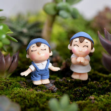 Load image into Gallery viewer, Lovers Smile Garden Dollhouse Decoration Moss Micro Landscape PVC Ornaments, Lovers Smile Pink, Lovers Smile Blue