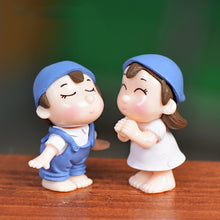 Load image into Gallery viewer, Lovers Smile Garden Dollhouse Decoration Moss Micro Landscape PVC Ornaments, Lovers Smile Pink, Lovers Smile Blue
