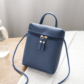 Ladies Simple Casual Shoulder Messenger Bag Small Change Mobile Phone Crossbody Bucket Bag