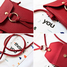 Load image into Gallery viewer, Ladies Casual Leisure Ring Tassel Shoulder Messenger Cellphone Change Crossbody Bucket Bag