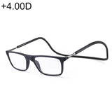 Anti Blue-ray Adjustable Neckband Magnetic Connecting Presbyopic Glasses, +4.00D