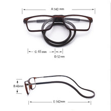 Load image into Gallery viewer, Anti Blue-ray Adjustable Neckband Magnetic Connecting Presbyopic Glasses, +4.00D, +4.00D