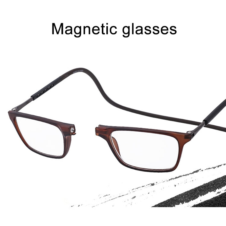 Anti Blue-ray Adjustable Neckband Magnetic Connecting Presbyopic Glasses, +4.00D, +4.00D