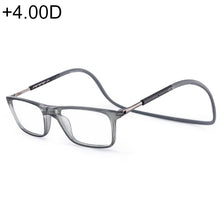 Load image into Gallery viewer, Anti Blue-ray Adjustable Neckband Magnetic Connecting Presbyopic Glasses, +4.00D, +4.00D