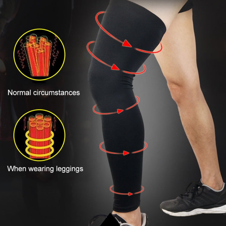 Professional Outdoor Sports Basketball Football Knee Pads Warm Compression Leg Protectors, Size: L