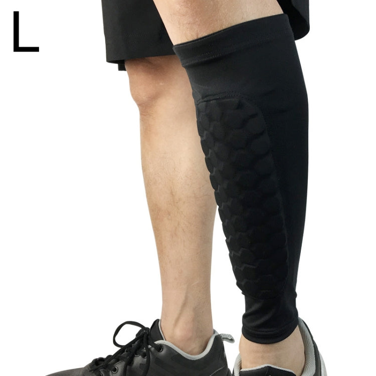 Football Anti-collision Leggings Outdoor Basketball Riding Mountaineering Ankle Protect Calf Socks Gear Protector, Size: L