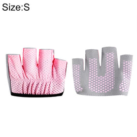 Half Finger Yoga Gloves Anti-skid Sports Gym Palm Protector, Size: S, Palm Circumference: 17.5cm, Size: S