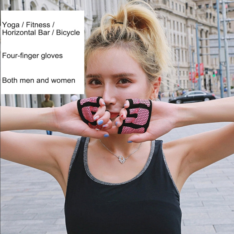 Half Finger Yoga Gloves Anti-skid Sports Gym Palm Protector, Size: S, Palm Circumference: 17.5cm, Size: S