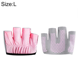 Half Finger Yoga Gloves Anti-skid Sports Gym Palm Protector, Size: L, Palm Circumference: 19cm, Size: L
