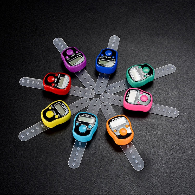 High Quality Ring Counter With LED Light, Electronic Finger Ring Counter, Random Color Delivery