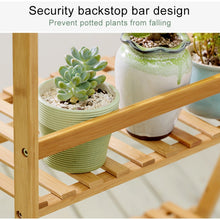 Load image into Gallery viewer, Bamboo 3-Tier Hanging Plant Stand Planter Shelves Flower Pot Storage Rack Folding Display Shelving Plants Shelf, Width: 100cm, 3-Tie Width: 100cm(Apricot), 3-Tie Width: 100cm(White)
