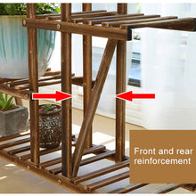 Load image into Gallery viewer, Wooden Plant Flower Display Stand Wood Pot Shelf Storage Rack, without Wheel