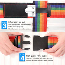 Load image into Gallery viewer, Cross Rainbow Elastic Telescopic Bag Bungee Luggage Packing Belt Travel Luggage Fixed Strap