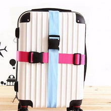 Load image into Gallery viewer, Cross Rainbow Elastic Telescopic Bag Bungee Luggage Packing Belt Travel Luggage Fixed Strap