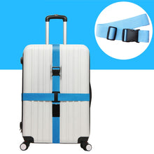 Load image into Gallery viewer, Cross Rainbow Elastic Telescopic Bag Bungee Luggage Packing Belt Travel Luggage Fixed Strap