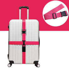 Load image into Gallery viewer, Cross Rainbow Elastic Telescopic Bag Bungee Luggage Packing Belt Travel Luggage Fixed Strap