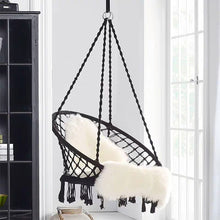 Load image into Gallery viewer, Indoor Single Cotton Rope Woven Swing Chair