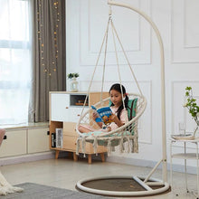 Load image into Gallery viewer, Indoor Single Cotton Rope Woven Swing Chair