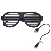 Load image into Gallery viewer, LED-CM03 LED Musical Shades Sound &amp; Music Active LED Party Glasses with USB Charger, LED Party Glasses