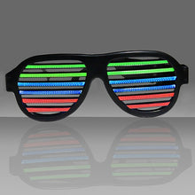 Load image into Gallery viewer, LED-CM03 LED Musical Shades Sound &amp; Music Active LED Party Glasses with USB Charger, LED Party Glasses