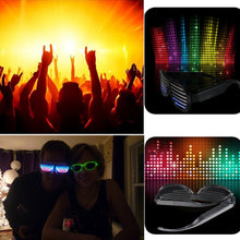 Load image into Gallery viewer, LED-CM03 LED Musical Shades Sound &amp; Music Active LED Party Glasses with USB Charger, LED Party Glasses