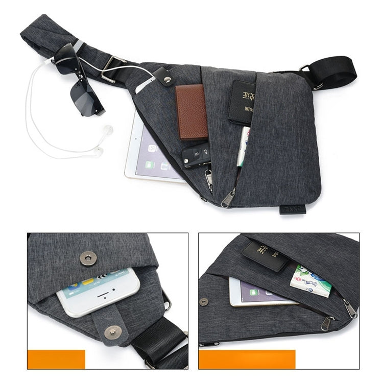 Multi-Function Portable Anti-theft Polyester Business Chest Bag Outdoor Sports Shoulder Bag for Men