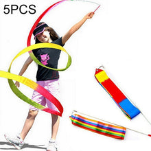 Load image into Gallery viewer, 5 PCS 4m Colorful Children Toy Dancing Practices Dance Ribbons with Sticks, Random Pattern Delivery