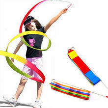 Load image into Gallery viewer, 5 PCS 4m Colorful Children Toy Dancing Practices Dance Ribbons with Sticks, Random Pattern Delivery