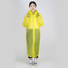Load image into Gallery viewer, Long Sleeve Cuff Windproof Upgrade Version of One-piece Environmental Protection Transparent Raincoat Average Size
