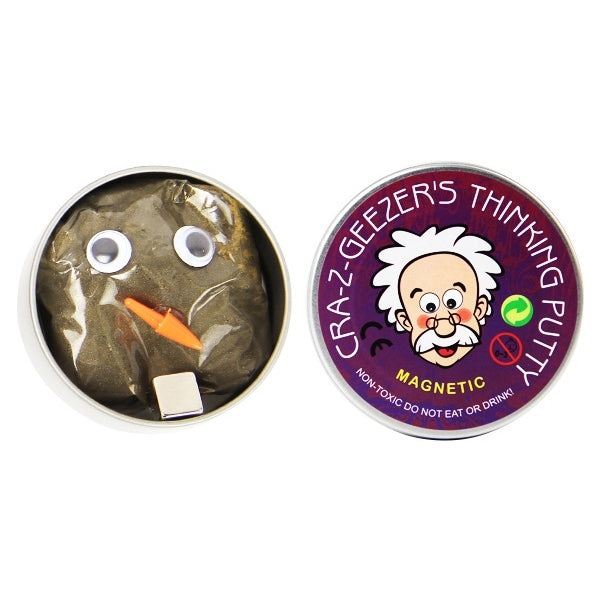 DIY Plasticine Slime Magnetic Rubber Mud Stress Reducer Anti-Anxiety Bouncing Putty Magic Clay Education Toy for Kids and Adults, Big Iron Box Size: 8x2.5cm