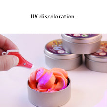 Load image into Gallery viewer, UV Discoloration Mud DIY Plasticine Slime Stress Reducer Anti-Anxiety Toy Bouncing Putty Magic Clay Education Toys for Kids and Adults, Iron Box Size: 8x2.5cm