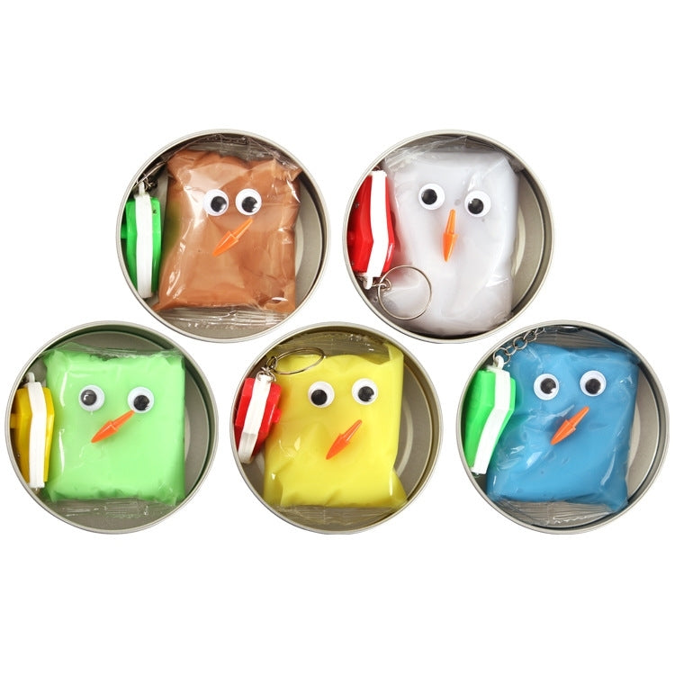 UV Discoloration Mud DIY Plasticine Slime Stress Reducer Anti-Anxiety Toy Bouncing Putty Magic Clay Education Toys for Kids and Adults, Iron Box Size: 8x2.5cm