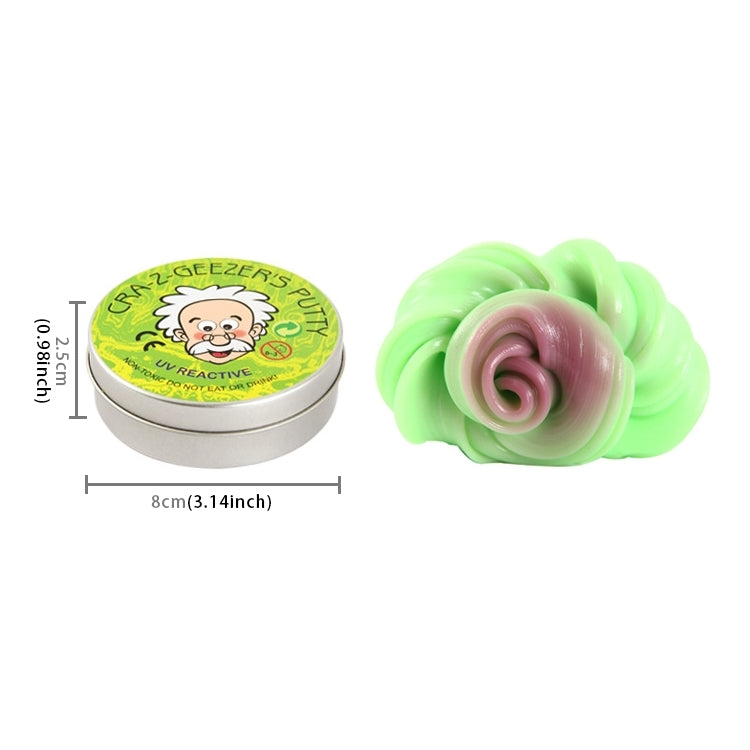 UV Discoloration Mud DIY Plasticine Slime Stress Reducer Anti-Anxiety Toy Bouncing Putty Magic Clay Education Toys for Kids and Adults, Iron Box Size: 8x2.5cm
