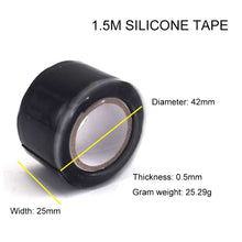 Load image into Gallery viewer, 1.5M Multi-function Waterproof High Temperature Resistance Water Pipe Wire Silicone Self-adhesive Tape, 10pcs 1.5m
